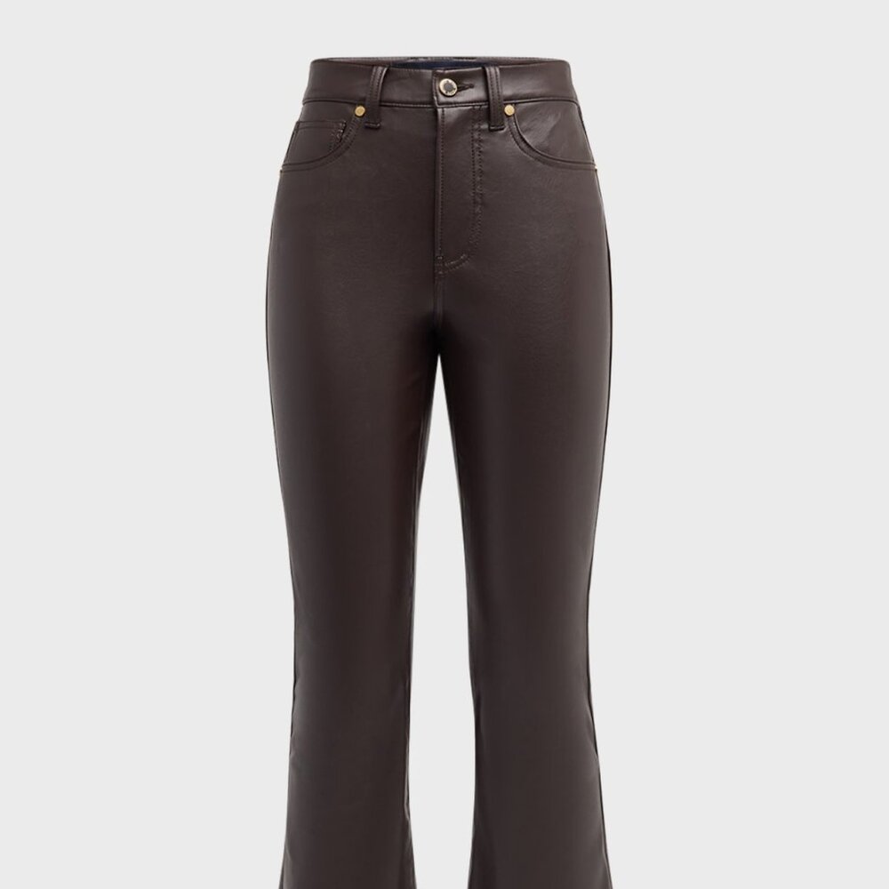 Veronica Beard Carson High-Rise Ankle Flare Dark Chocolate Pants NWT 27 - Picture 6 of 7